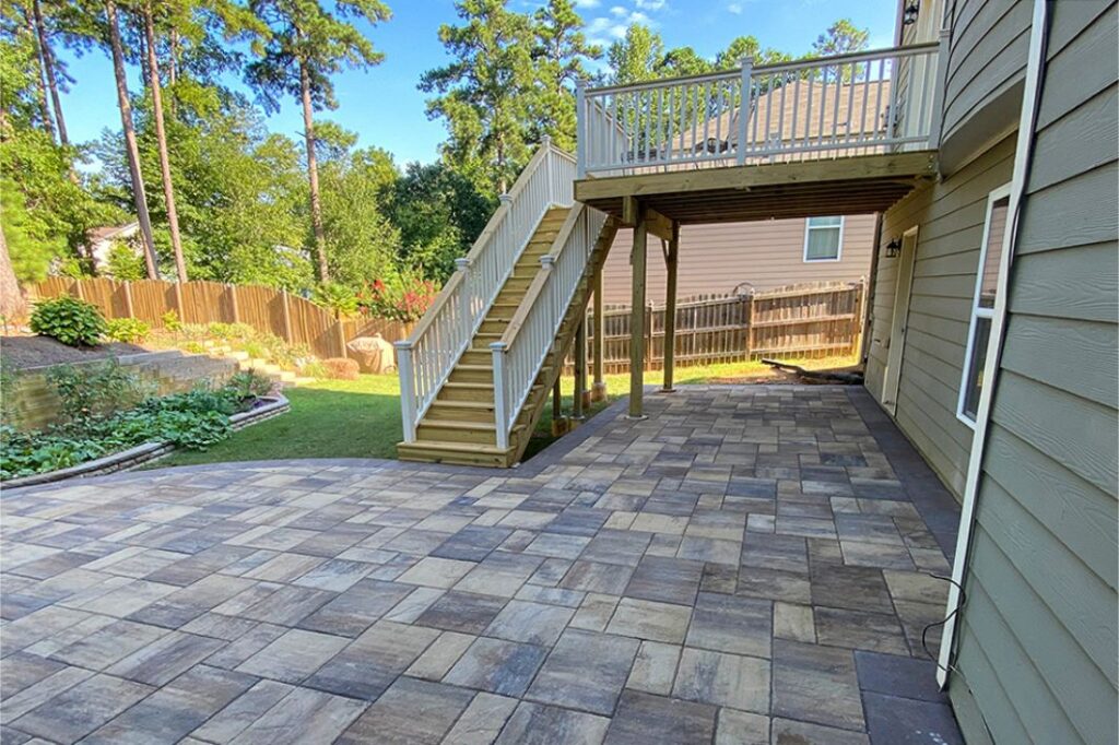 new paver patio and porch