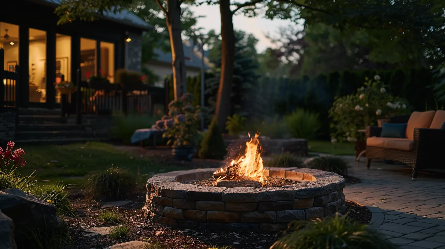 choice of location for a backyard fire pit in Kennesaw